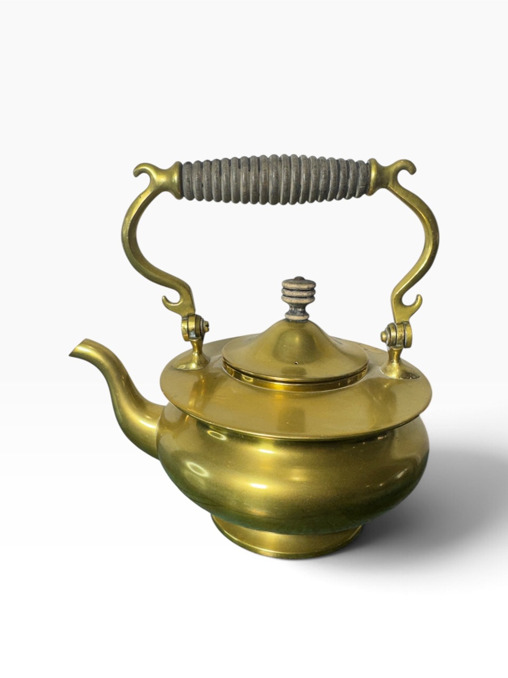 Antique Early 1900s S. Sternau & Co. Brass Spirit Tea Kettle